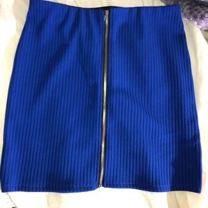 Royal blue mini skirt